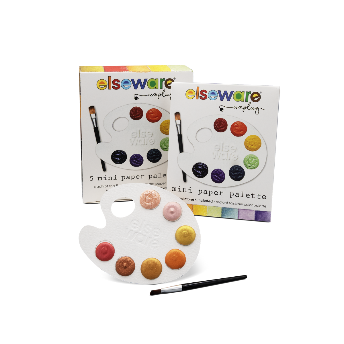 elsewhere unplug Mini Watercolor Paper Palettes - 5 pack