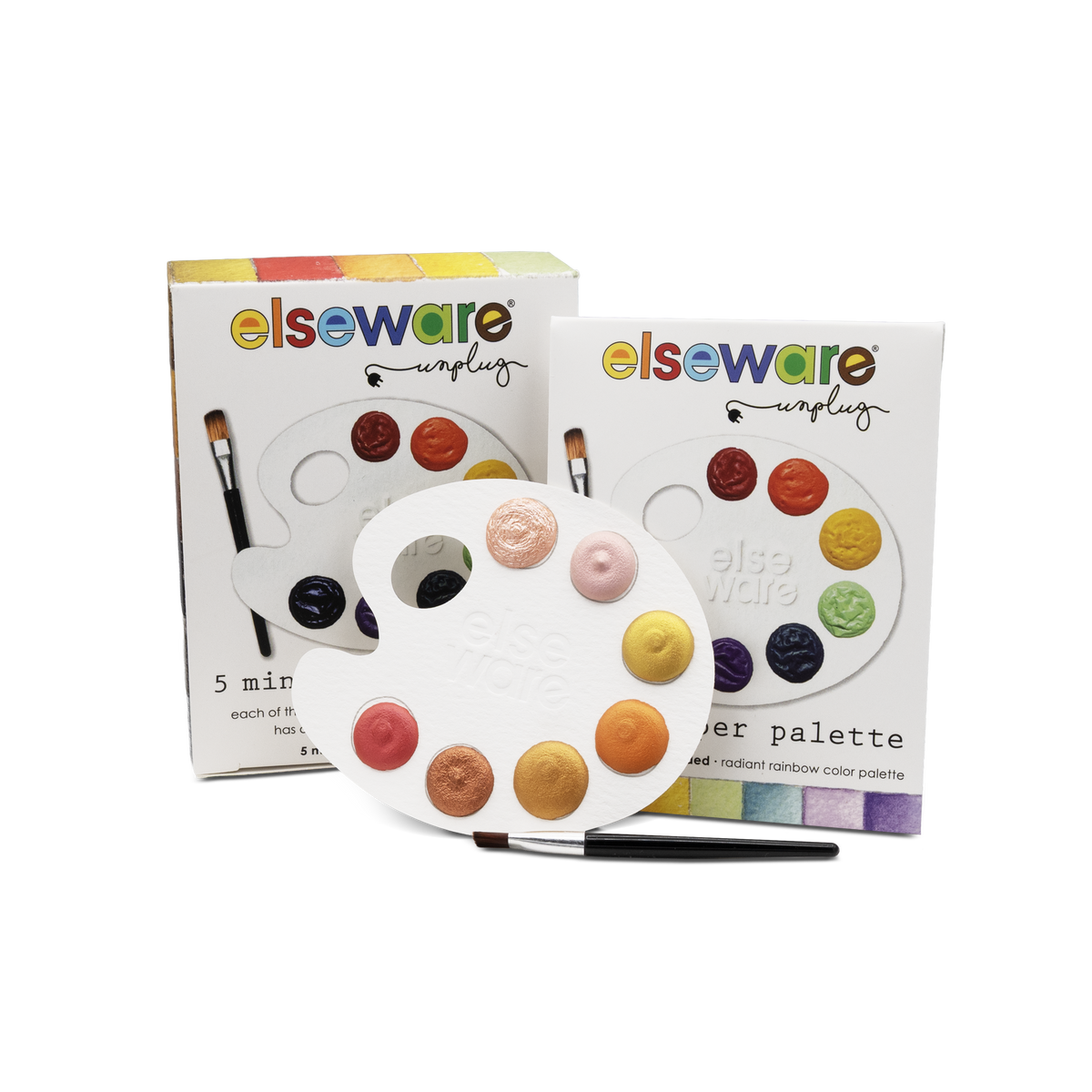 elsewhere unplug Mini Watercolor Paper Palettes - 5 pack