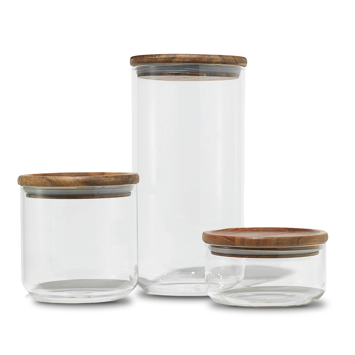 Glass Canisters (Set of 3)