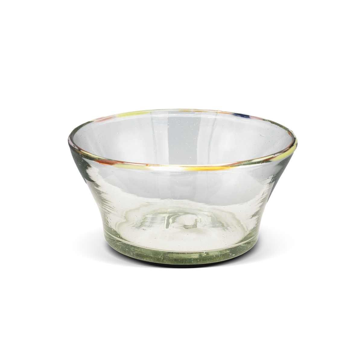 Sobremesa Small Glass Bowl-Multicolor Rim