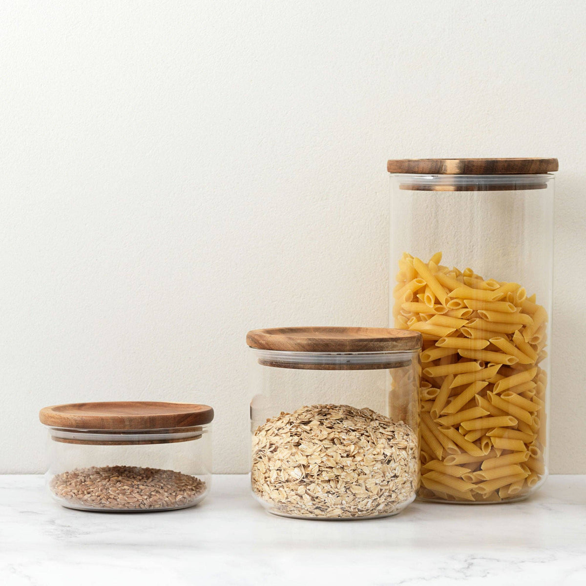 Glass Canisters (Set of 3)