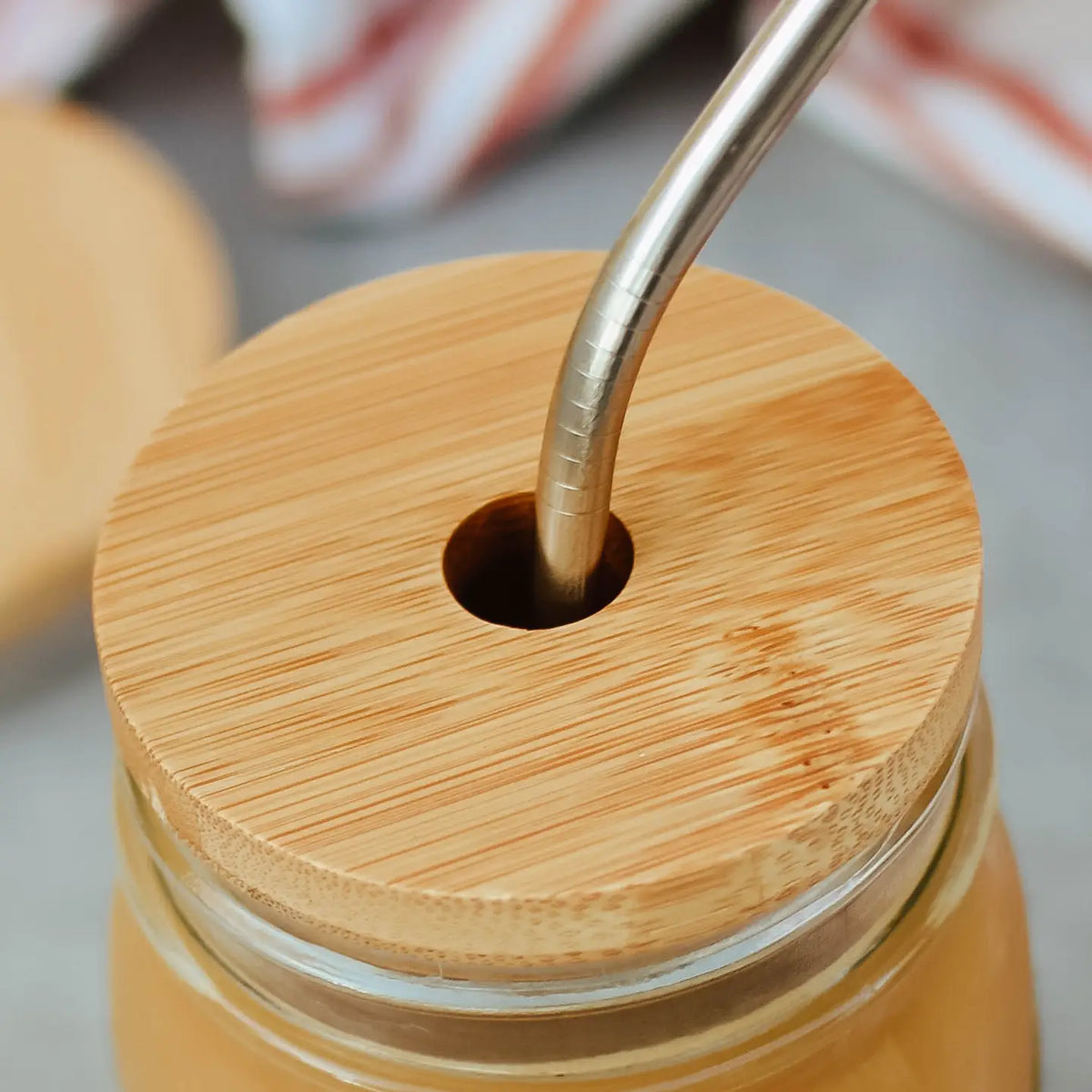 Bamboo Jar Lid with Hole