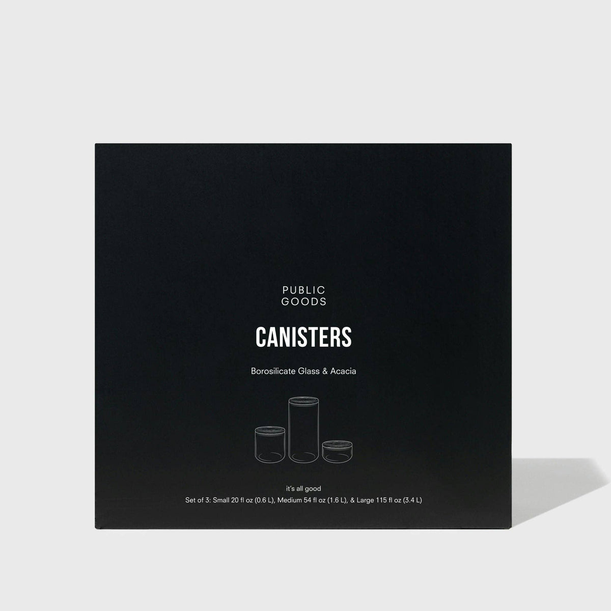 Glass Canisters (Set of 3)