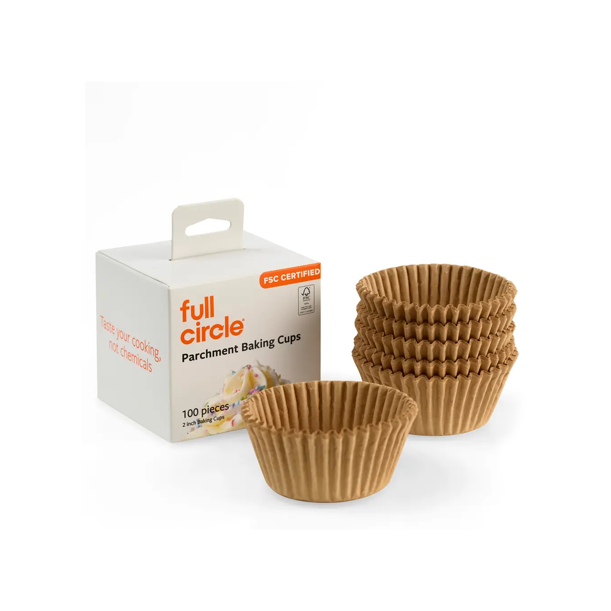 Full Circle Parchment Baking Cups-100ct
