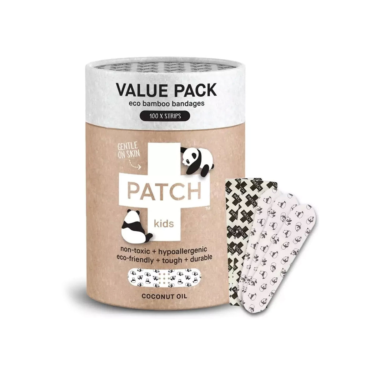 Patch Value Pack - 100 Panda Bamboo Bandages